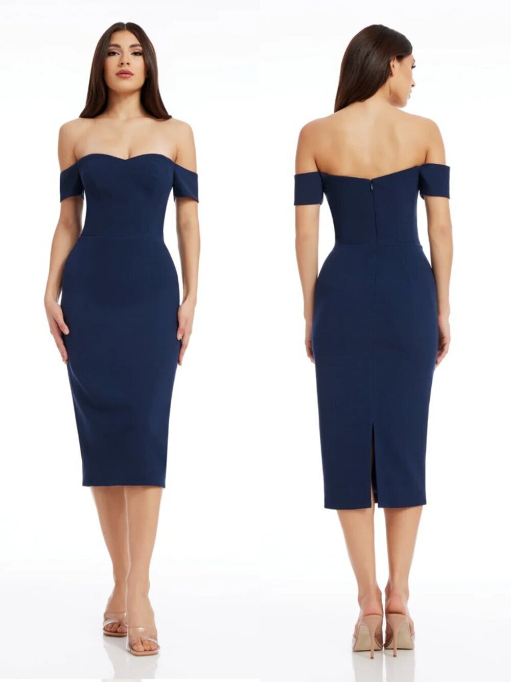 NWT New Dress the Population Bailey Dress In Midnight Blue Size XS